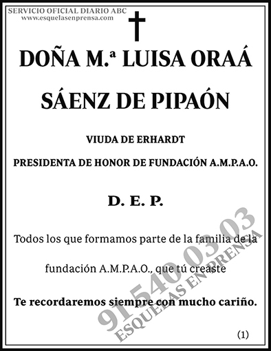 M.ª Luisa Oraá Sáenz de Pipaón